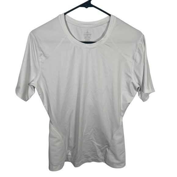 Tommie Copper Compression Shirt Mens Large White Back Support Activewear SS - Picture 1 of 6